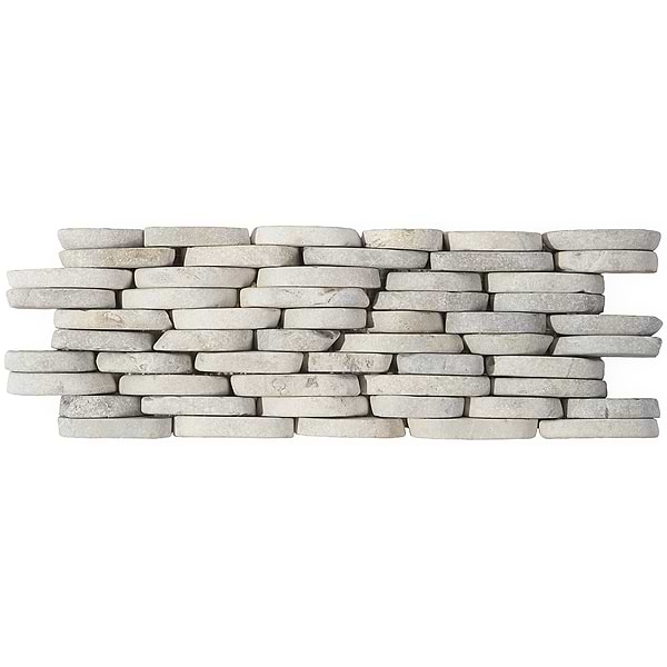 Nature Gray Stacked Pebble Mosaic