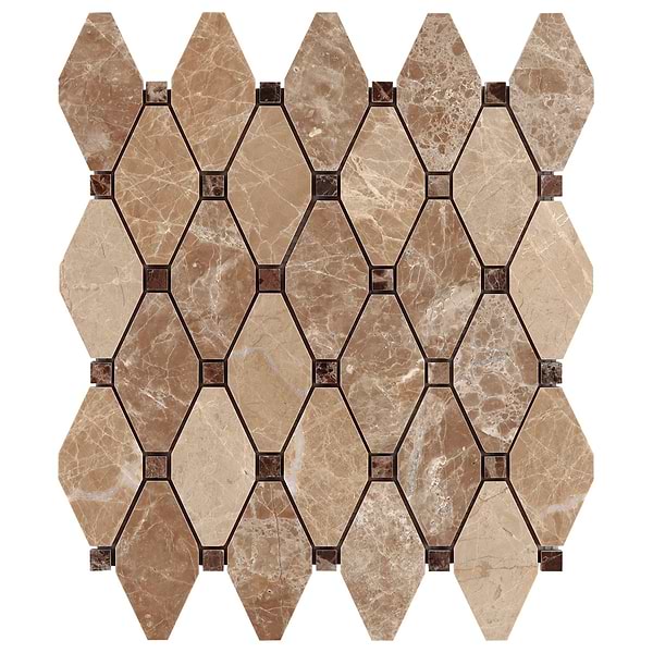 Stella Light Emperador & Dark Emperador Dot Polished Marble