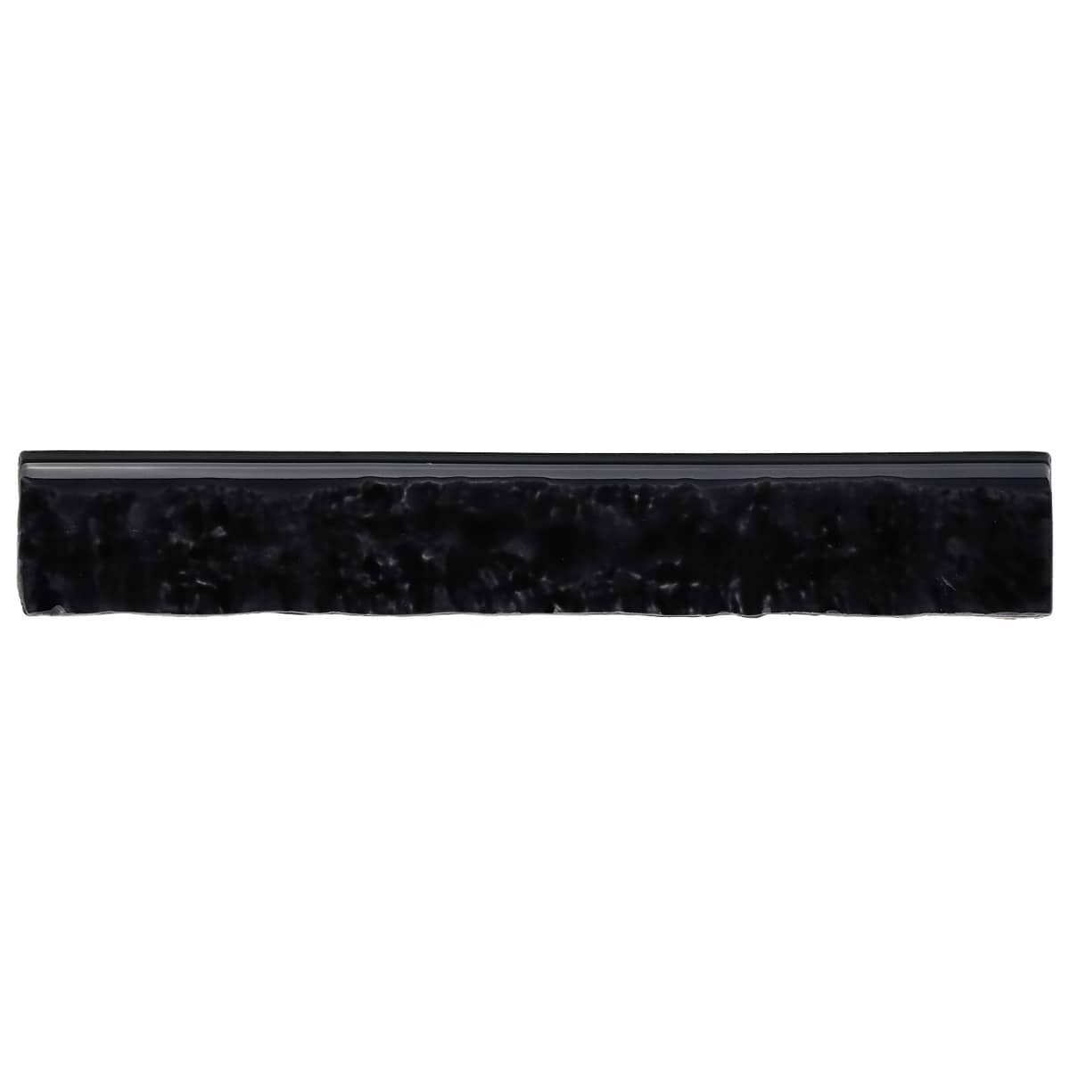 Artist Coal Black 1.5x9 Glossy Ceramic Bullnose 