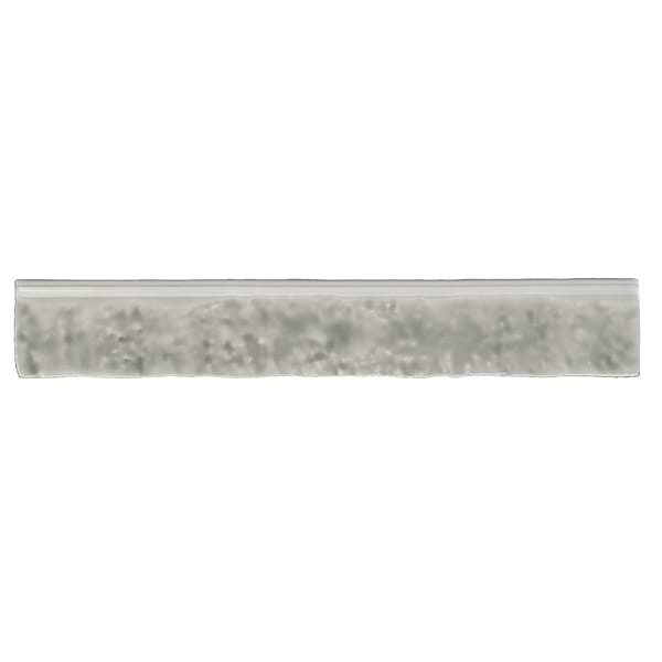 Artist Chameleon Sage Gray 1.5x9 Glossy Ceramic Bullnose; in Gray White Body Ceramic; for Backsplash, Bathroom Wall, Kitchen Wall, Shower Wall, Wall Tile; in Style Ideas Beach, Cottage, Craftsman, Mediterranean, Mid Century, Traditional, Transitional