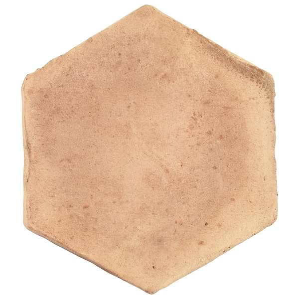 Clay House Sand Beige 4" Hex Matte Terracotta Matte Terracotta
