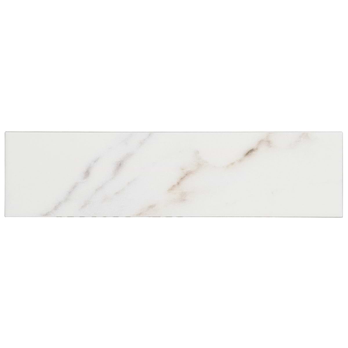 Ducale Calacatta White 3x12 Polished Ceramic Tile