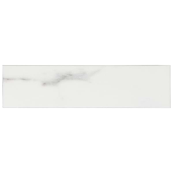 Ducale Statuario White 3x12 Polished Ceramic Tile