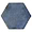 Oken Blue 9" Hexagon Polished Porcelain Tile