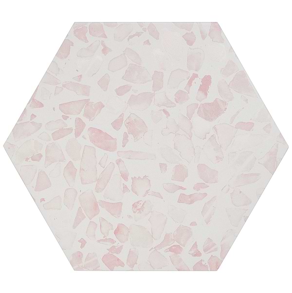 Riazza Hex Pink Matte Porcelain