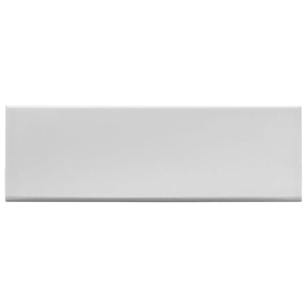 Market Street Light Gray Bullnose 4x12; in Light Gray Porcelain; for Backsplash, Bathroom Wall, Kitchen Wall, Outdoor Wall, Pool Tile, Shower Wall, Wall Tile