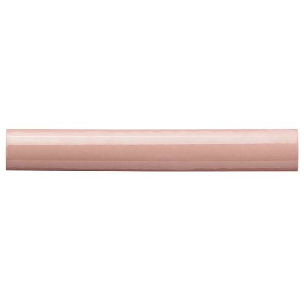 Market Street Pink 1/4 Round Bullnose; in Pink Porcelain; for Backsplash, Bathroom Wall, Kitchen Wall, Outdoor Wall, Pool Tile, Shower Wall, Wall Tile