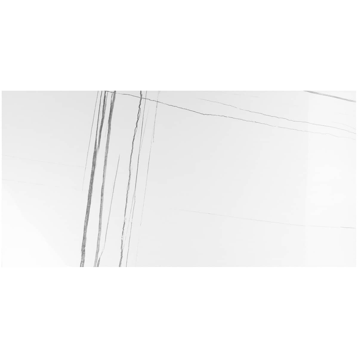 Marmo Sahara Blanco White 24x48 Marble Look Polished Porcelain Tile