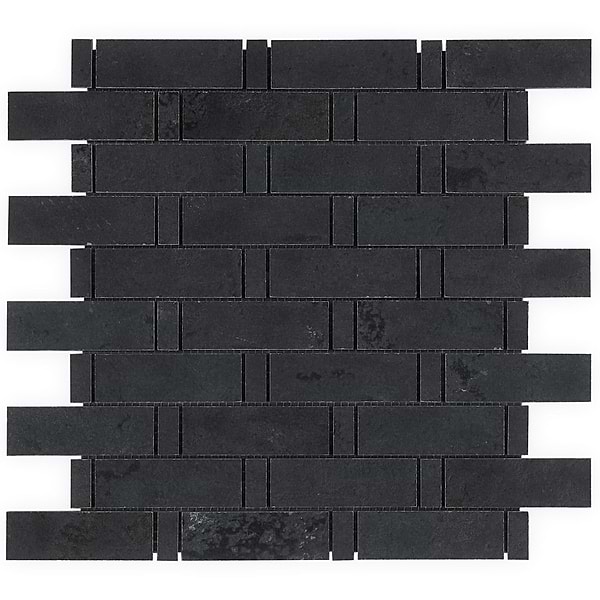 Artile Black Gold 1x3 Weave Matte Porcelain Mosaic Tile