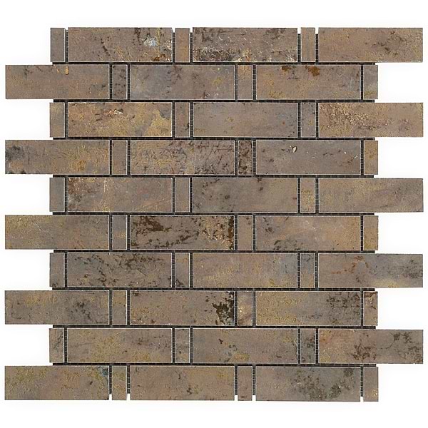 Artile Copper 1x3 Weave Matte Porcelain Mosaic Tile