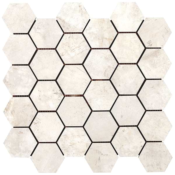 Artile Ivory 2" Hexagon Matte Porcelain Mosaic Tile