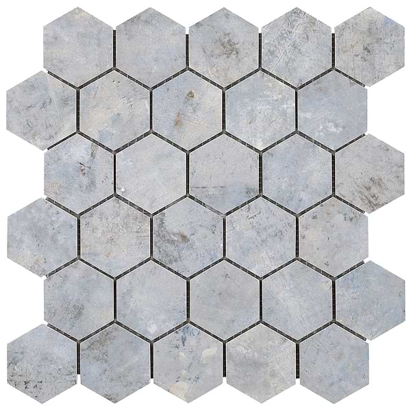 Artile Ocean Blue 2" Hexagon Matte Porcelain Mosaic Tile