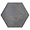 Banza Charcoal Black 8" Hexagon Matte Porcelain Tile