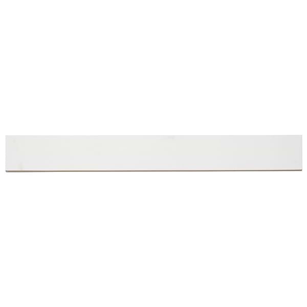 Lithe Dolomite Snow 3x24 Polished Bullnose; in White with Grey Veining Porcelain; in Style Ideas Art Deco, Beach, Classic, Contemporary, Craftsman, Modern, Traditional, Transitional