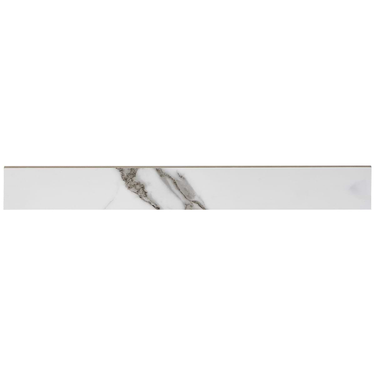 Lithe Statuario Valley 3x24 Polished Bullnose 