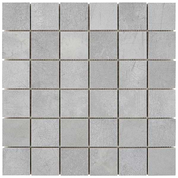 Blacksmith Excalibur Medium Gray 2x2 Matte Porcelain Mosaic Tile