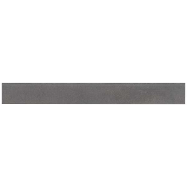 Blacksmith Venom 3x24 Matte Bullnose; in Black Charcoal Porcelain; for Backsplash, Bathroom Floor, Bathroom Wall, Commercial Floor, Floor Tile, Kitchen Floor, Kitchen Wall, Outdoor Floor, Outdoor Wall, Pool Tile, Shower Floor, Shower Wall, Wall Tile; in Style Ideas Classic, Contemporary, Industrial, Mid Century, Modern, Traditional, Transitional