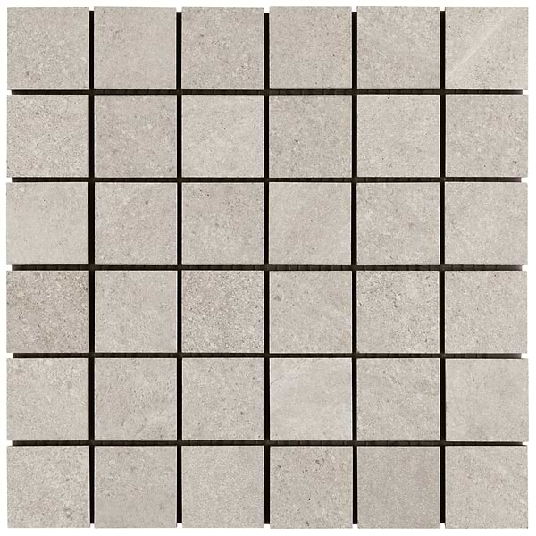 Motley Linen White 2x2 Limestone Look Matte Porcelain Mosaic Tile