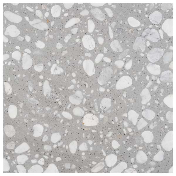 Italy Terrazzo Sacra Grigio Gray 24x24 Honed Terrazzo Tile