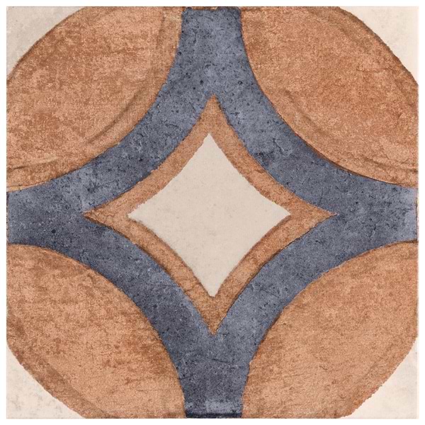 Angela Harris Messina Circles Terracotta 8x8 Matte Porcelain Matte Porcelain
