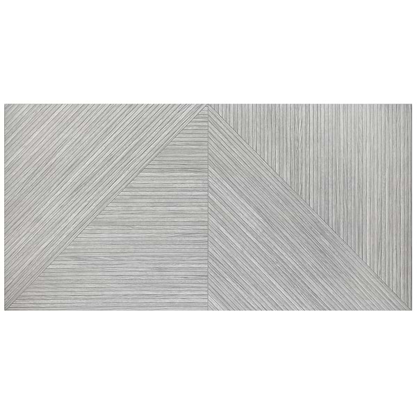 Lounge Gray 24x48 Ribbed Matte Fluted Porcelain Wood Look Tile