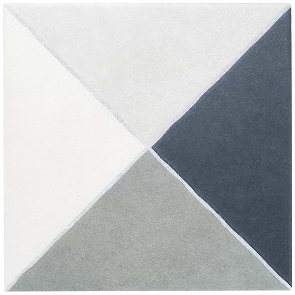 Artstract Diamond Plaid Navy Blue Matte 9x9 Porcelain Tile