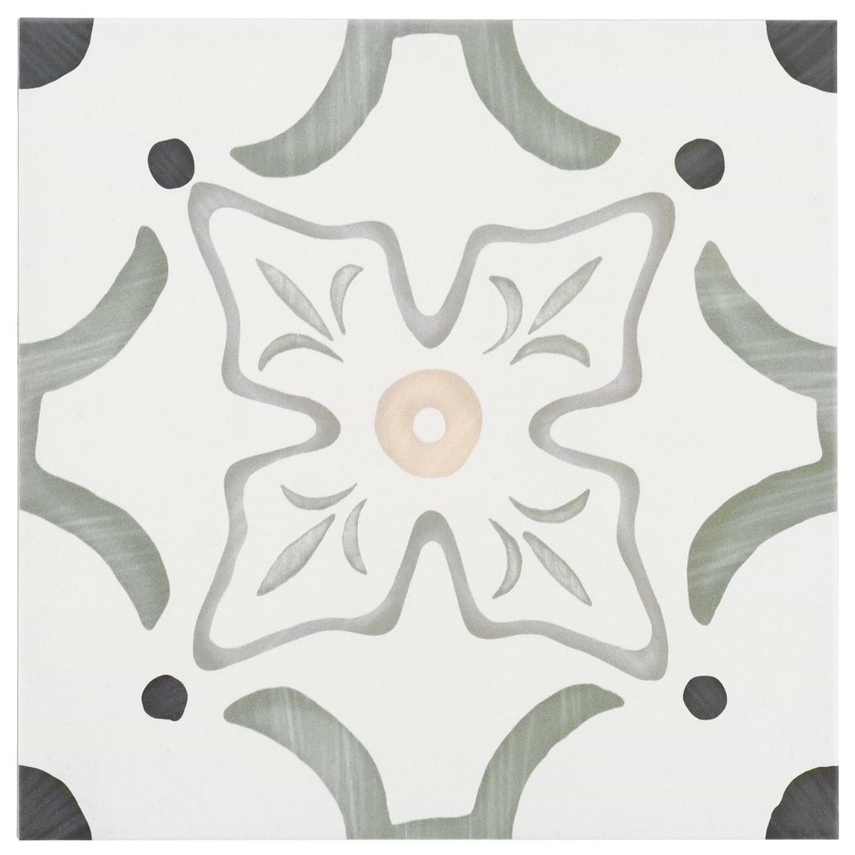 Shop Dhar Flora Green 9x9 | SohoStudioCorp.com
