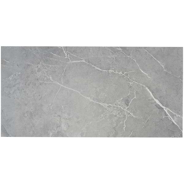 Minetta Chauny Marble Medium Gray 18x36 - 2.5mm/28mil Wear Layer - Glue Down Matte Luxury Vinyl