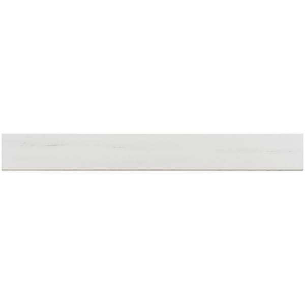 Basic Marble Lasa Bianco 3x24 Satin Porcelain Bullnose