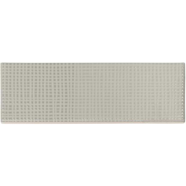 Fragments Light Gray 2x8 Polished Textured Ceramic Wall Tile