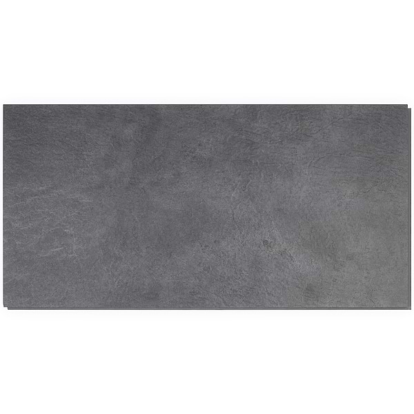 Crosby Trail Slate Black 12x24 - 5.0mm/28mil Wear Layer - Rigid Click Matte Luxury Vinyl