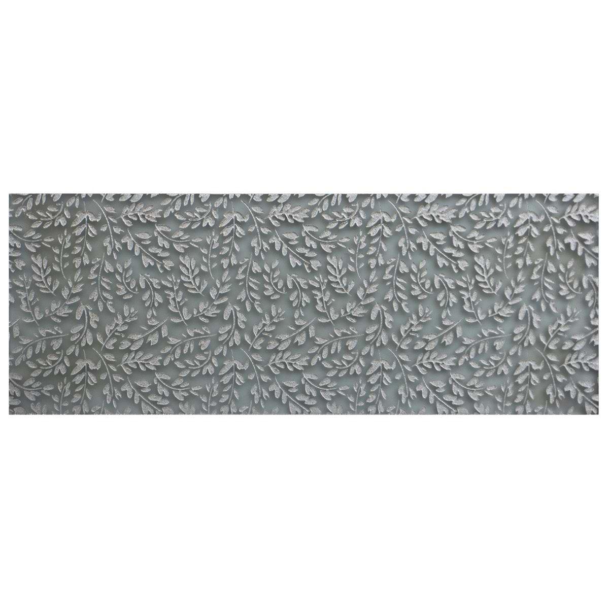 Araminta Flowers Sterling 6x16 Frosted Glass 