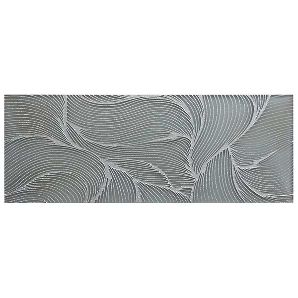 Araminta Waves Sterling 6x16 Frosted Glass