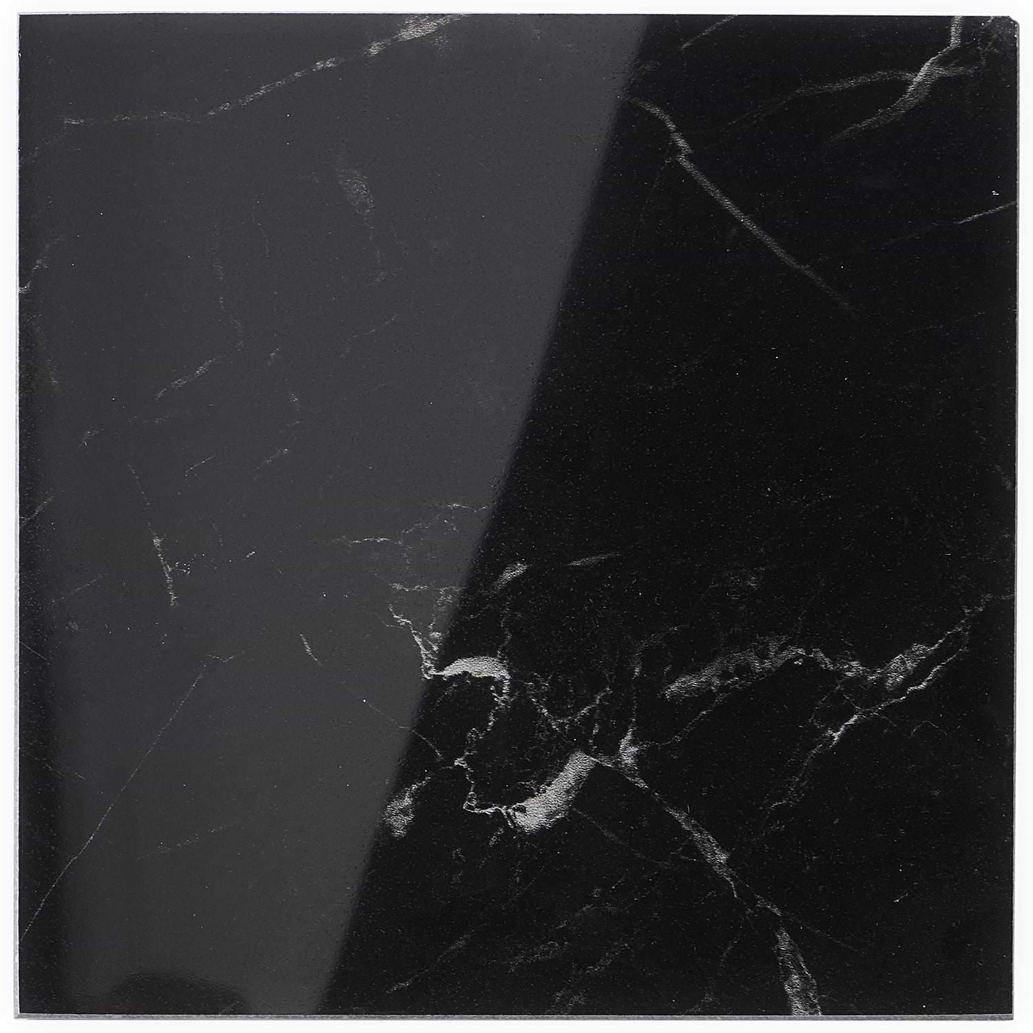 Marmi D'Italia Port Laurent 6x6 Polished Nero Marquina Look Porcelain Tile
