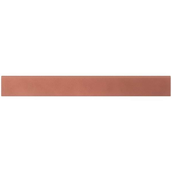 Tara Grace 3x32 Bullnose; in Red Porcelain; for Backsplash, Bathroom Floor, Bathroom Wall, Commercial Floor, Floor Tile, Kitchen Floor, Kitchen Wall, Outdoor Floor, Outdoor Wall, Shower Floor, Shower Wall, Wall Tile