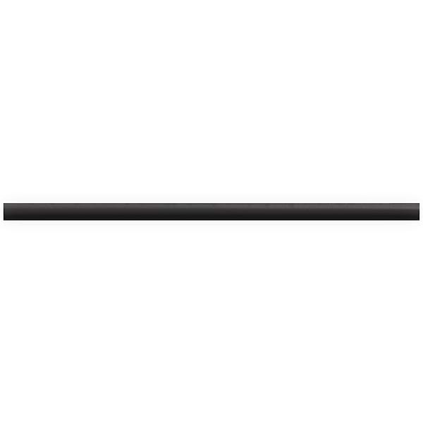 Speak Matter Leather Black 1/4 Round Bullnose; in Black Porcelain; for Backsplash, Bathroom Wall, Kitchen Wall, Outdoor Wall, Shower Wall, Wall Tile; in Style Ideas Contemporary, Craftsman, Industrial, Mid Century, Modern, Transitional