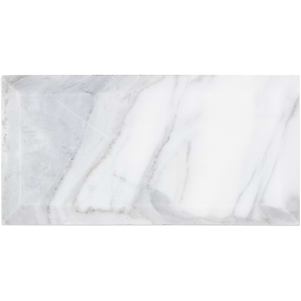 Calacatta 3x6 Beveled Polished Marble Tile