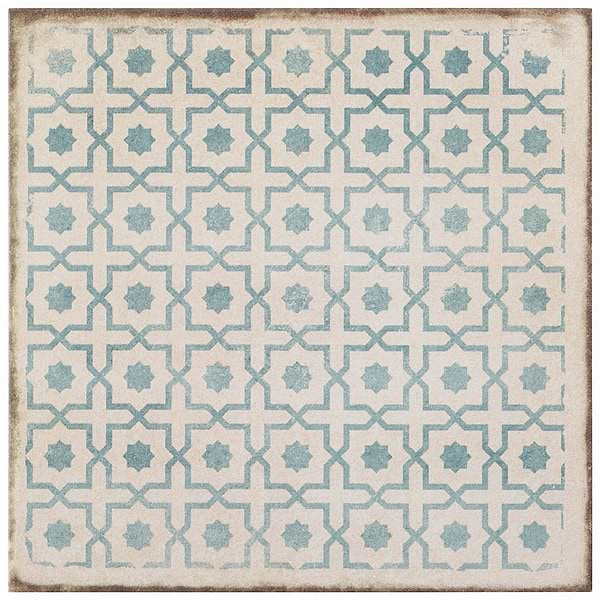 Bernalillo Deco Blue 8x8 Matte Porcelain Tile