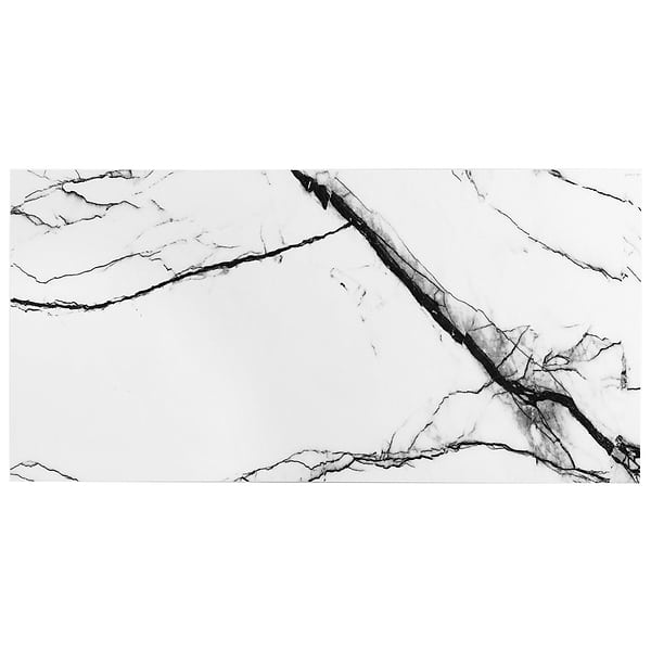 Black + White Breach 12x24 Polished Porcelain Tile