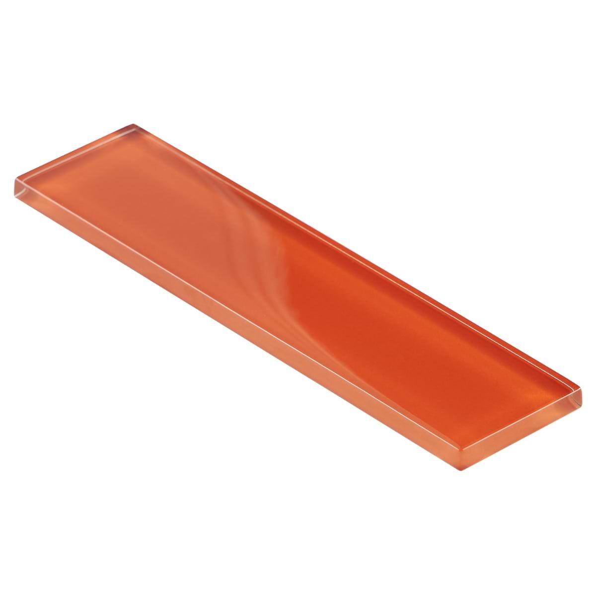 Shop Close Out - Crystal Burnt Orange 2x8 Polished Glass