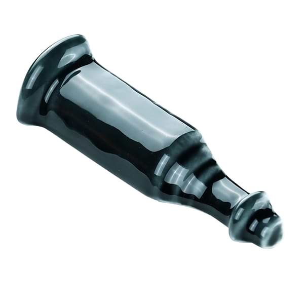 Baroque Glass Corner Piece for Base Molding Midnight Blue Polished Glass