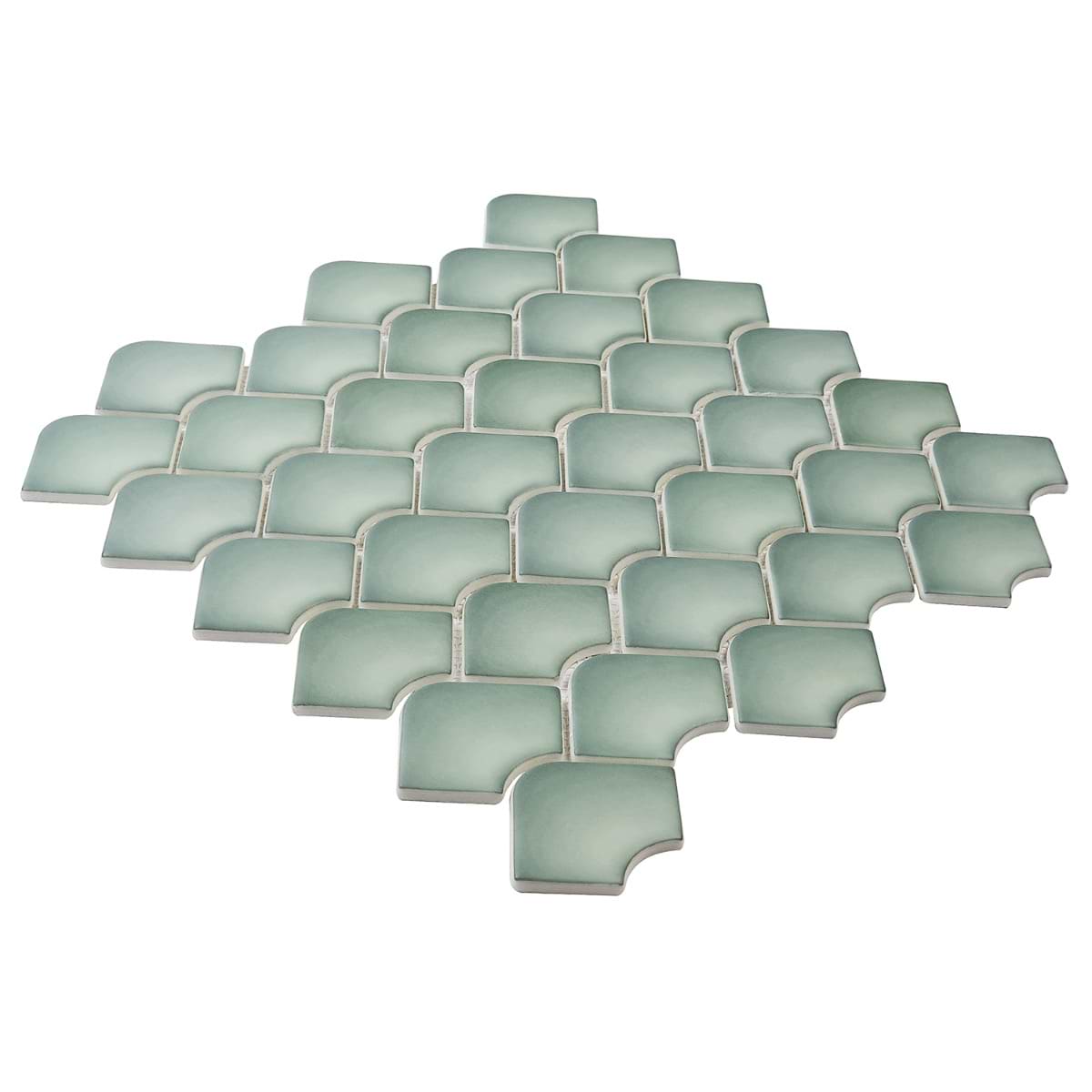 そーほ」 Soho Cloud Blue Matte Glazed Porcelain Hexagon Mosaic 2