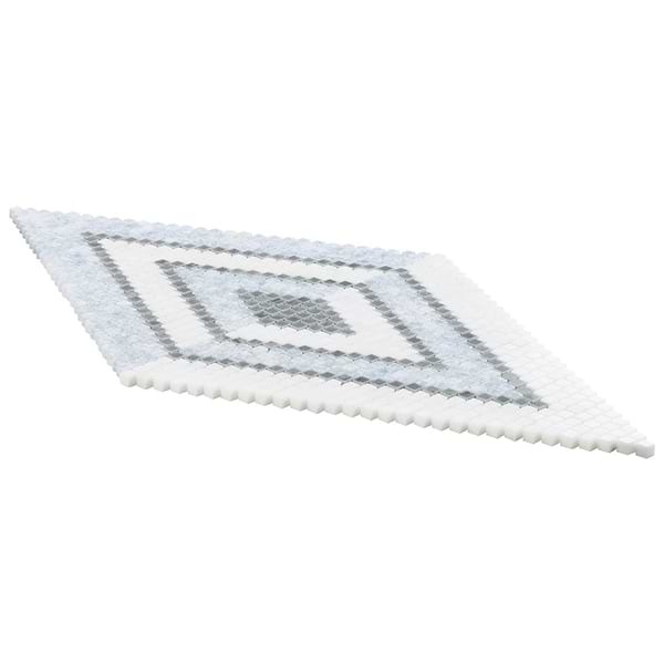 Letizia Blue  - Thassos- Blue Celeste- Burlington Gray Polished Marble