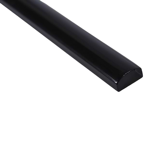 Glass Pencil Black Polished; in Black Glass; for Backsplash, Bathroom Wall, Kitchen Wall, Wall Tile