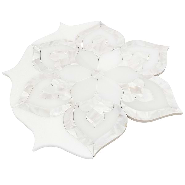 MJ Juliet - White Thassos- Royal White & Mother Of Pearl