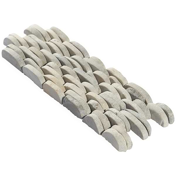 Nature Gray Stacked Pebble Mosaic