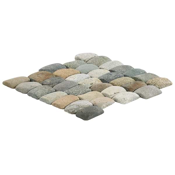 Pebblestone Pathway Sumatra Blend Natural Stone Tumbled Pebble Tile