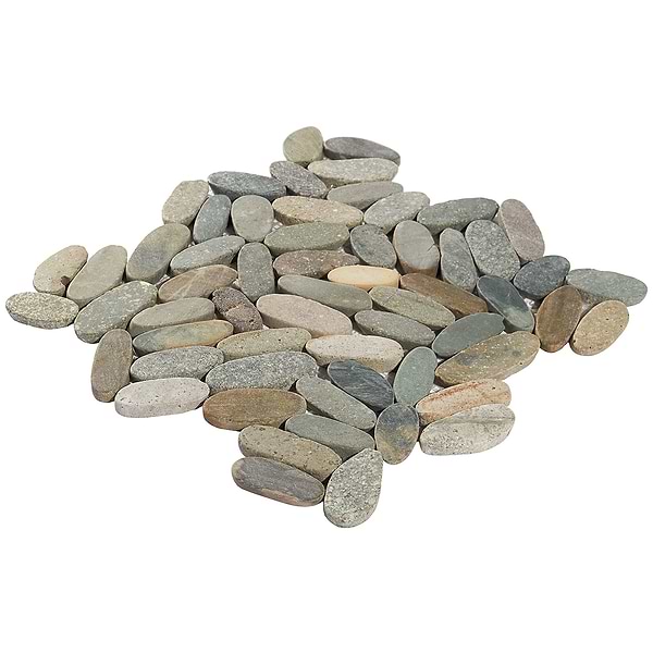 Nature Sumatra Flat Oval Pebble Mosaic
