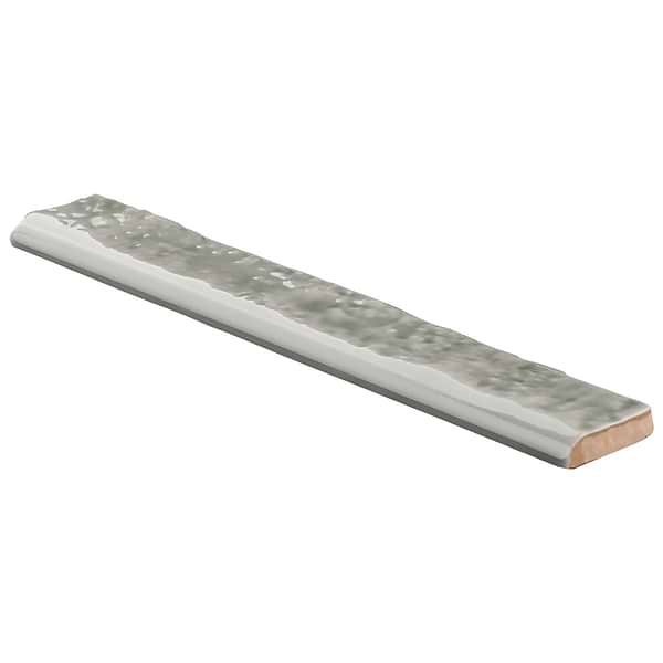 Artist Chameleon Sage Gray 1.5x9 Glossy Ceramic Bullnose