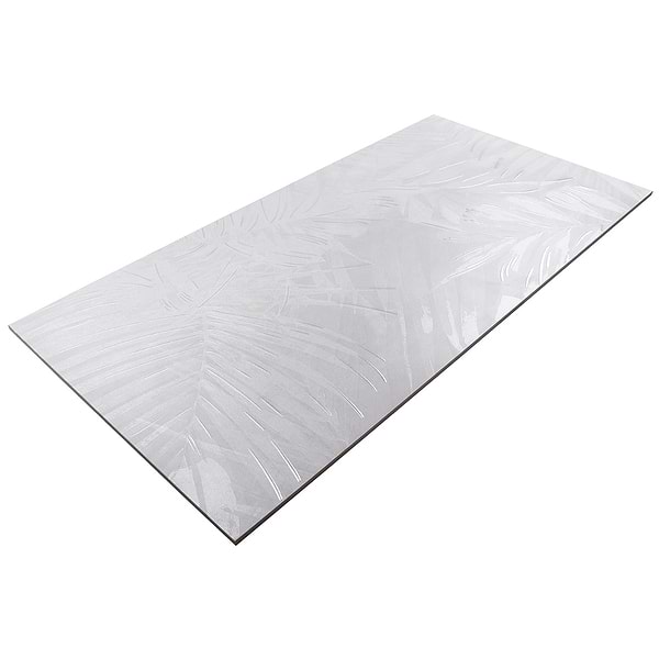 Artscape Cotton Garden White 24x48 Artisan Decor Matte Porcelain Wall Tile